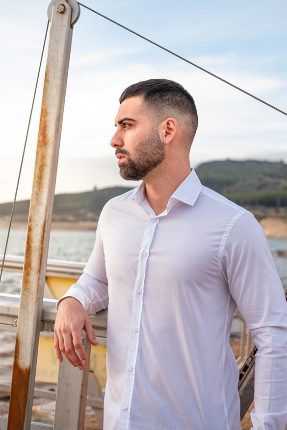 Camisa Hombre Básica Popelin Lycra