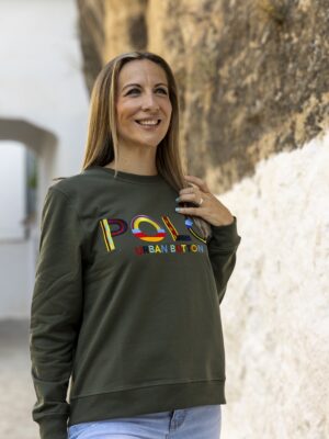 Urban Button SUDADERA DE MUJER ÉTNICO VERDE S|M|L|XL|XXL|XXXL