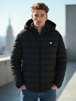 Urban Button Chaqueta Acolchada Essential Con Gorro Desmontable S|M|L|XL|XXL|XXXL