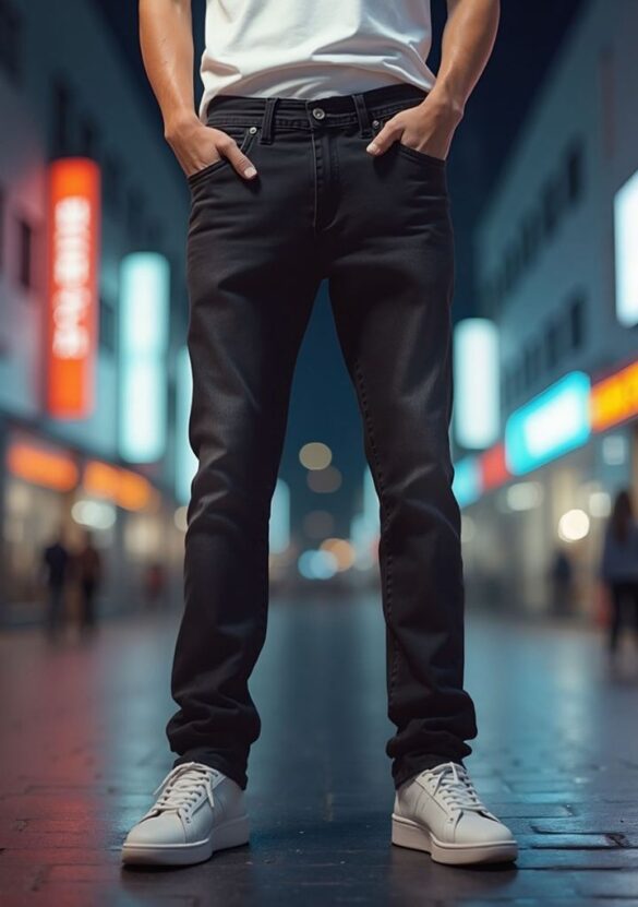 Urban Button Pantalón Vaquero Negro 38|40|42|44|46|48|50|52