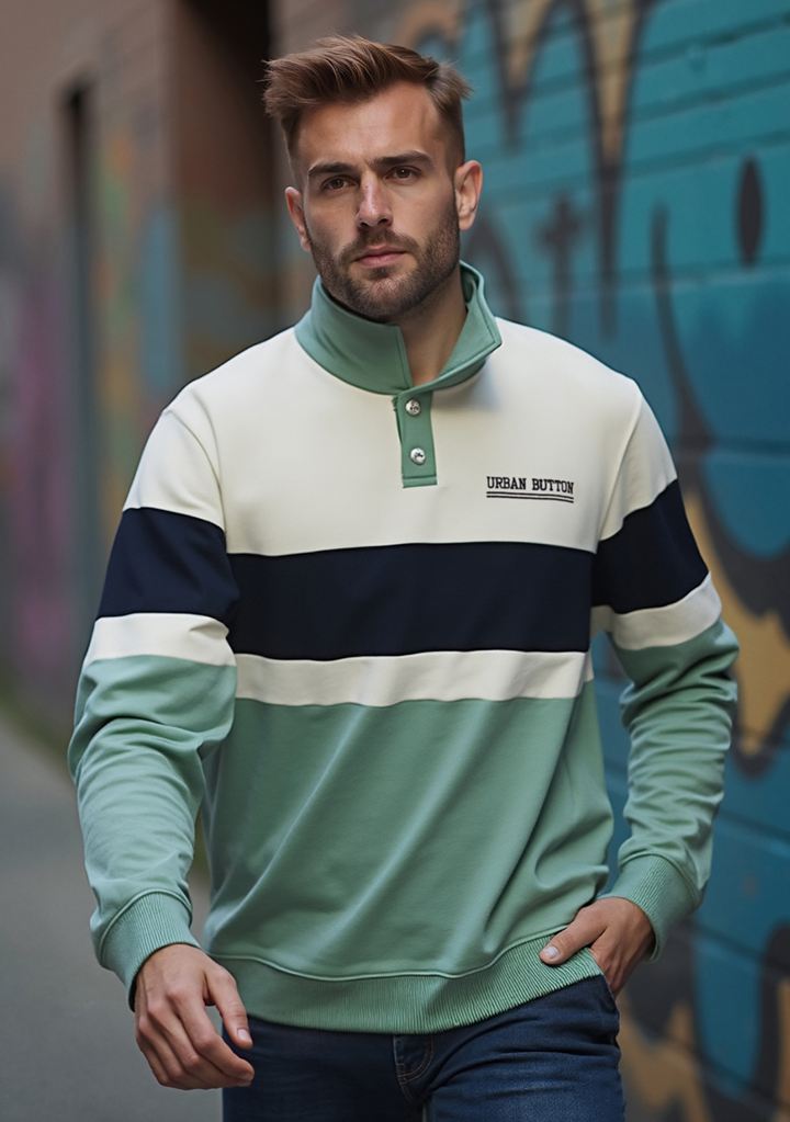 Urban Button Sudadera Hombre Etna S|M|L|XL|XXL|XXXL