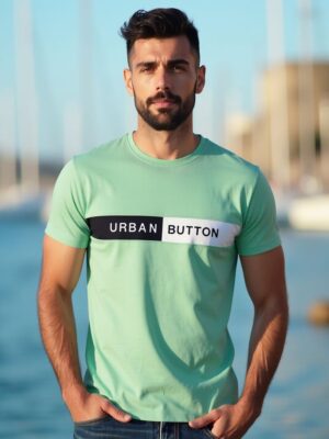 Urban Button Camiseta De Manga Corta Hombre Bari S|M|L|XL|XXL|XXXL