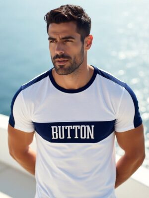 Urban Button Camiseta De Manga Corta Hombre Sorrento S|M|L|XL|XXL|XXXL