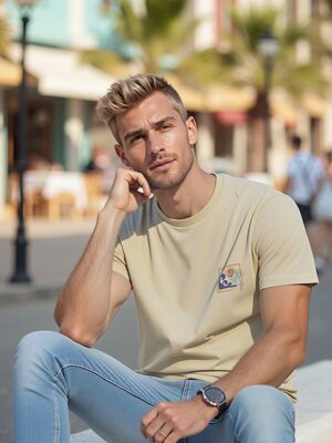 Urban Button Camiseta De Manga Corta Hombre Trieste S|M|L|XL|XXL|XXXL