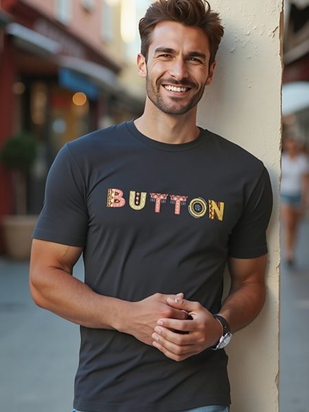 Urban Button Camiseta De Manga Corta Hombre Mantua S|M|L|XL|XXL|XXXL