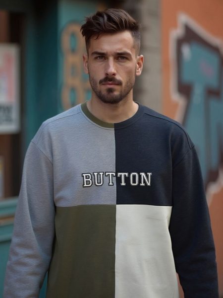 Urban Button Sudadera Hombre Elbrus S|M|L|XL|XXL|XXXL