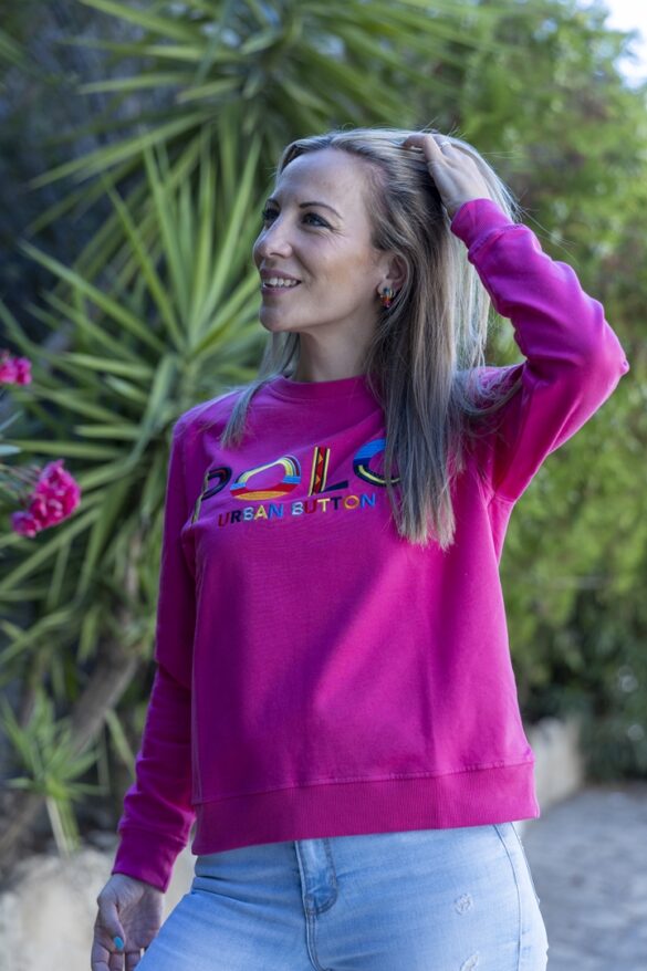 Urban Button SUDADERA DE MUJER ÉTNICO FUXIA S|M|L|XL|XXL|XXXL